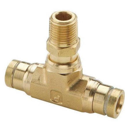 Tee, MNPT 1/4", Tube 3/8", Push-Fit 3/8"