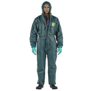 Chemical Resistant Coverall, S, Green, Chemical Laminate