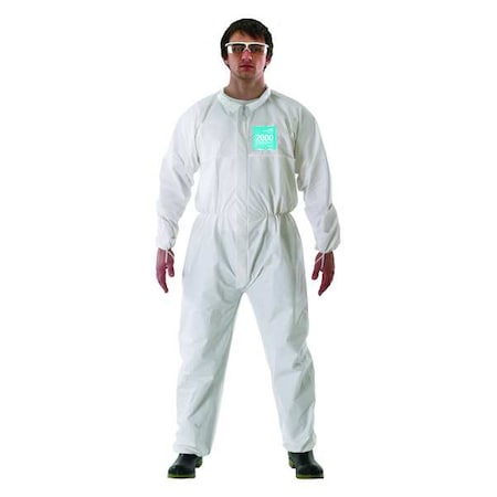 Collared Coverall,Bound,Elastic,2XL,PK25