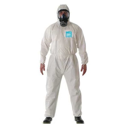 Hooded Coverall,Elastic,Bound,L,PK25