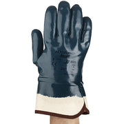 Coated Gloves, Nitrile, Smooth, Full, 3 Abrasion Level, Blue, 9 1 PR