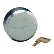 Padlock, Keyed Alike, Hidden Shackle, Round Zinc Body, Boron Shackle, 1 23/32 in W