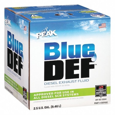 Diesel Exhaust Fluid, Blue DEF, Jug, 2.5 Gal, API/ISO-22241-1