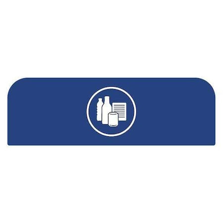 Recycle Label,8-1/2"H x 1-25/32"W,Blue
