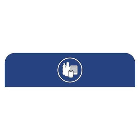 Recycle Label,8-1/2"H x 1-25/32"W,Blue