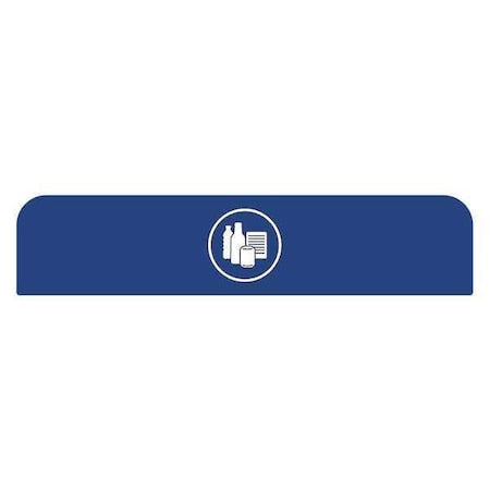 Recycle Label,8-1/2"H x 1-25/32"W,Blue