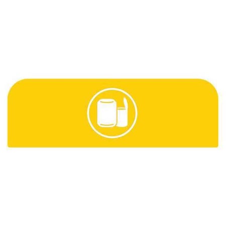 Recycle Label,8-1/2"H x 1-25/32"W,Ylw