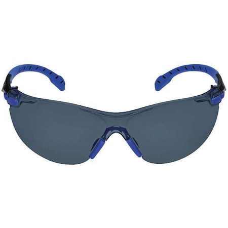 Solus 1000, Safety Glasses, Scotchgard Anti-Fog & Anti-Scratch, Gray Lens, Blue/Black Frame