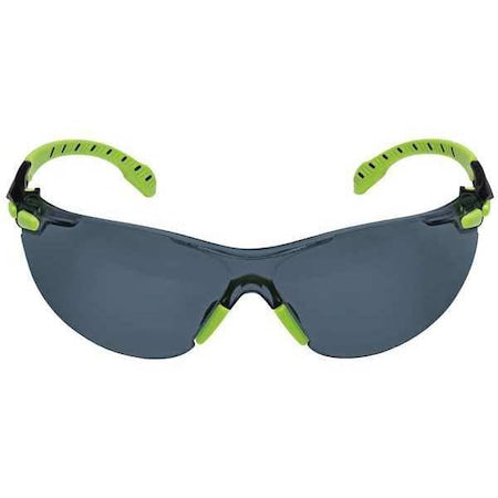 Solus 1000, Safety Glasses, Scotchgard Anti-Fog & Anti-Scratch, Gray Lens, Green/Black Frame