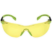 Solus 1000, Safety Glasses, Scotchgard Anti-Fog & Anti-Scratch, Amber Lens, Green/Black Frame