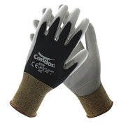 Coated Gloves, Palm Coverage, Polyurethane, Smooth, 13 ga., Abrasion Level 3, S, 1 PR