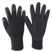 Coated Gloves, Latex, Smooth, Palm, 2 Abrasion Level, Black, M (8) 1 PR