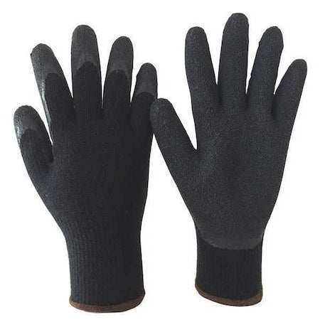 Coated Gloves, Latex, Smooth, Palm, 2 Abrasion Level, Black, M (8) 1 PR
