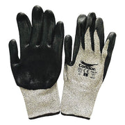 Cut-Resistant Coated Gloves, Cut Level A3 ,Dipped ,Nitrile ,Foam ,S 1 PR