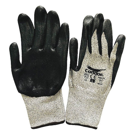 Cut-Resistant Coated Gloves, Cut Level A3 ,Dipped ,Nitrile ,Foam ,S 1 PR