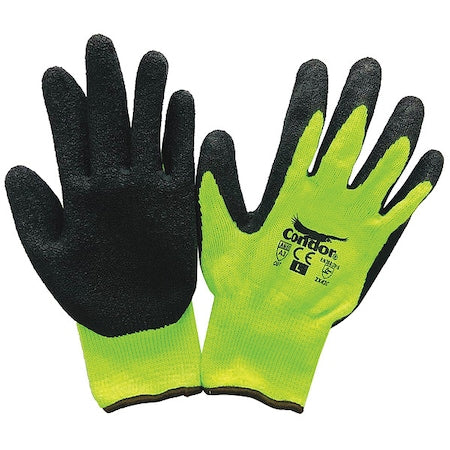 Cut Resistant Coated Gloves, Cut Level A3 ,Dipped ,Latex ,Rough ,M 1 PR