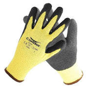 Cut Resistant Coated Gloves, Cut Level A5 ,Dipped ,Latex ,Rough ,L 1 PR