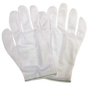 Inspection Gloves, Nylon, 9 1/4 in Length, Light, White, Size L ,12 PK