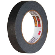 Masking Tape, 24 mm W x 55 m L, 5.6 mil Thick, Black, Rubber Adhesive