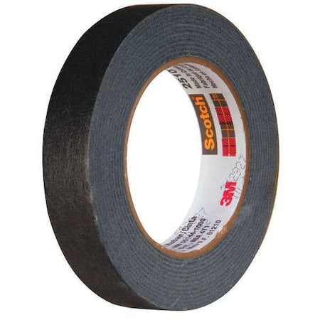 Masking Tape, 24 mm W x 55 m L, 5.6 mil Thick, Black, Rubber Adhesive