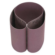 Sanding Belt, 6 in W, 48 in L, Coated, Aluminum Oxide, P120 Grit, Not Applicable, 341D, Brown