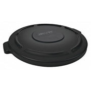 BRUTE(R) 55 gal Trash Can Lid, Flat Black, Resin, 0 Openings 26 3/4 in W/Dia