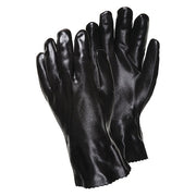 6524SJ Chemical Resistant Gloves, PVC, 14 in L, Not Rated, Black, L, 12 PK