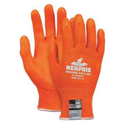 Hi-Vis Cut-Resistant Coated Gloves, Cut Level A4 ,Dipped ,Foam Nitrile ,Smooth ,S 1 PR