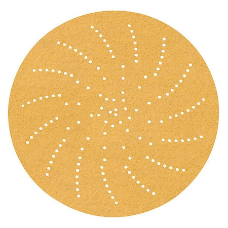 Hook-and-Loop Sanding Disc, 5" Dia, Multi-Hole, Aluminum Oxide, P320 Grit, Open Coat Type, 216U