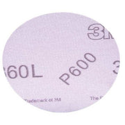 Hook-and-Loop Sanding Disc, 3" Dia, Multi-Hole, Aluminum Oxide, P600 Grit, Open Coat Type, 360L