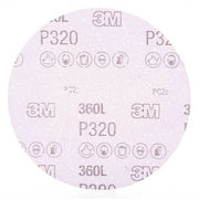 Hook-and-Loop Sanding Disc, 6 in Dia, Non-Vacuum, Aluminum Oxide, P320 Grit, Coated Type, 360L