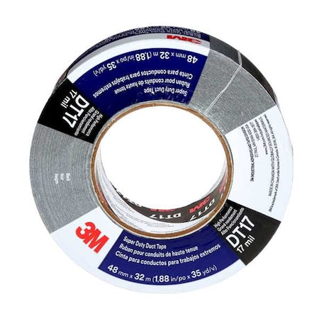 Duct Tape, Black, 35 yd L, 1-7/8 in W