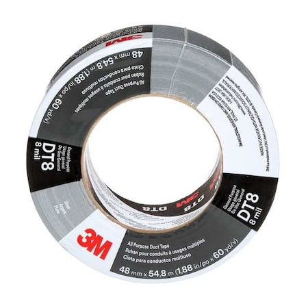 Duct Tape, Silver, 60 yd L, 1-7/8 in W