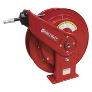 Spring Return Hose Reel, 3/8 in Hose Diameter, 75 ft Length, 4,800 psi Max. Pressure, Red