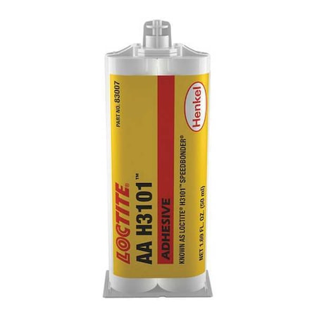 Adhesive, H3101 Series, Clear, 2 oz, Tube, 1:01 Mix Ratio, Not Rated Functional Cure