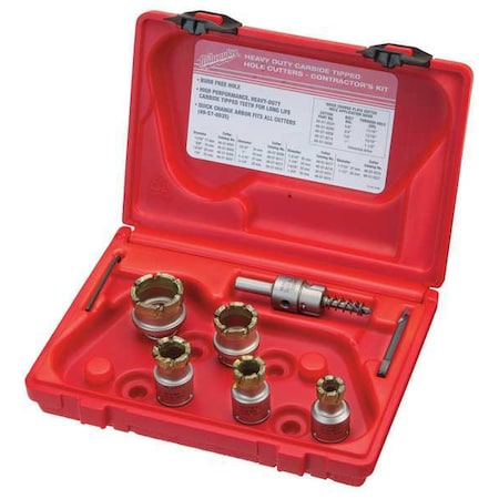 Carbide Cutter Steel Plate Contractor's Kit - 7PC