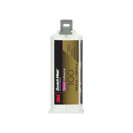 Epoxy Adhesive, DP100Plus Series, Clear, Dual-Cartridge, 1:01 Mix Ratio, 20 min Functional Cure