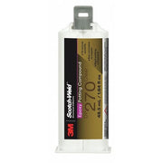 Epoxy Adhesive, DP270 Series, Gray, Dual-Cartridge, 1:01 Mix Ratio, 3 hr Functional Cure