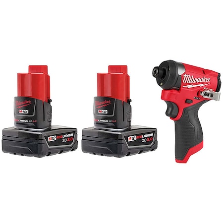 M12 FUEL 1/4" Hex Impact Driver + M12 XC Battery 2-Pack