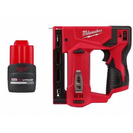 M12 3/8" Crown Stapler + M12 HIGH OUTPUT CP2.5 Battery