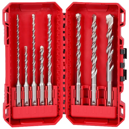 8 pc. 2-Cutter M/2 SDS-Plus Rotary Hammer Drill Bit Set