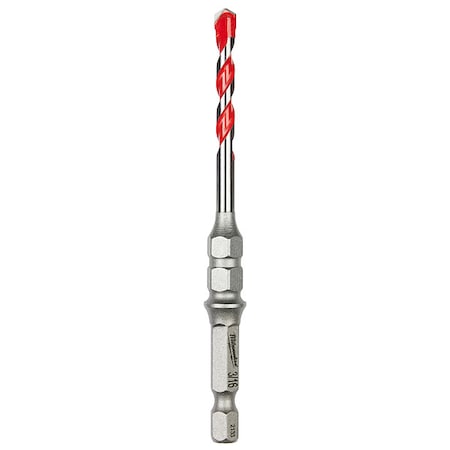 3/16 in. x 4 in. SHOCKWAVE Carbide Hammer Drill Bit for Concrete Screws