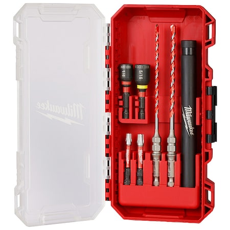 7 pc. SHOCKWAVE Impact Duty Carbide Hammer Drill Bit for Concrete Screw Installation Kit