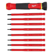 Multi-Bit Screwdriver,6 3/4 in L,8 pcs
