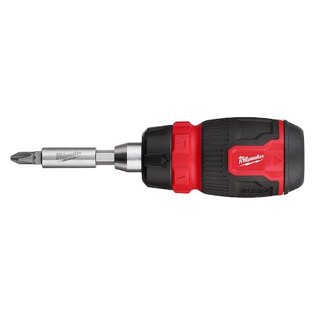 Multi-Bit Screwdriver,Chrome,9 pcs