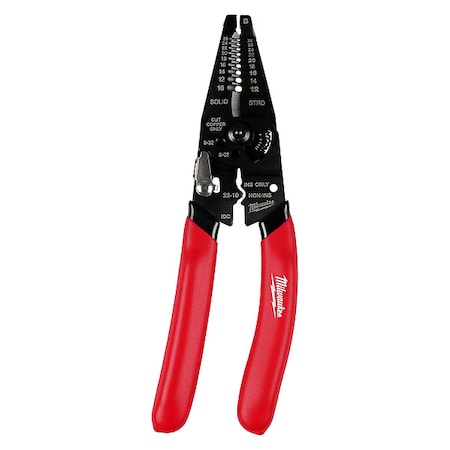 10-28 AWG Multi-Purpose Dipped Grip Wire Stripper & Cutter w/ Reinforced Head