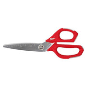 Scissors,Chrome Plated,9 1/4 in L,Red