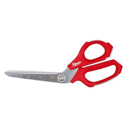 Scissors,Chrome Plated,9 1/4 in L,Red