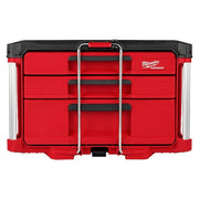 PACKOUT Multi-Depth 3-Drawer Tool Box, Polypropylene, Black/Red, 22 in W x 16-1/2 in D
