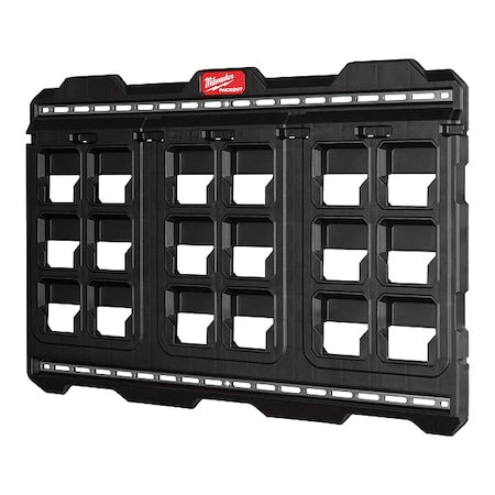 Packout Lrg Wall Plate,PP,1 1/4 in L,Blk